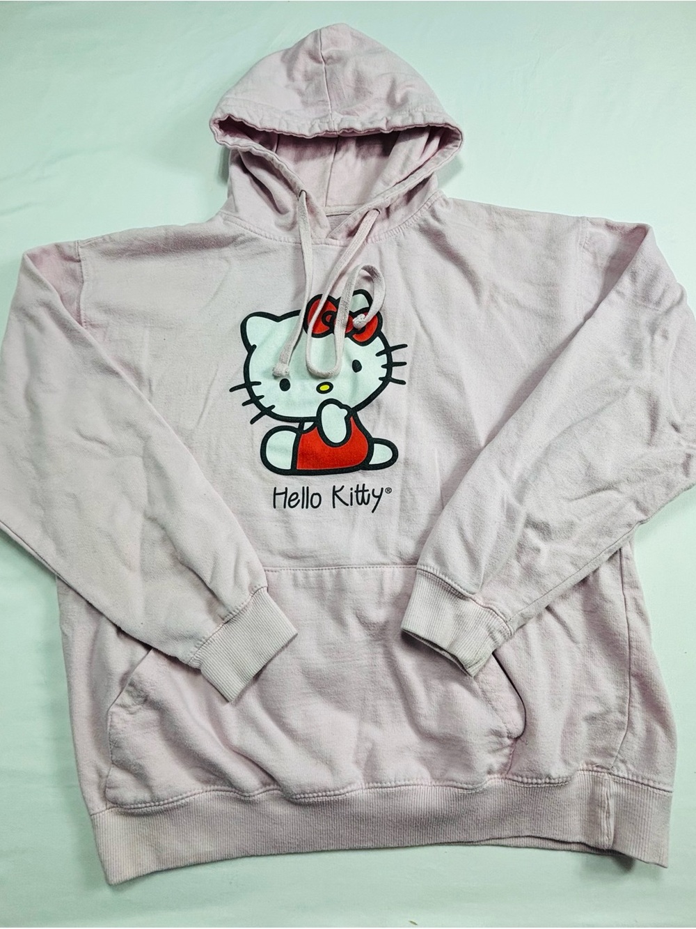Hello Kitty Pink Hoodie Sweatshirt - Women's Cute Graphic Pullover W659